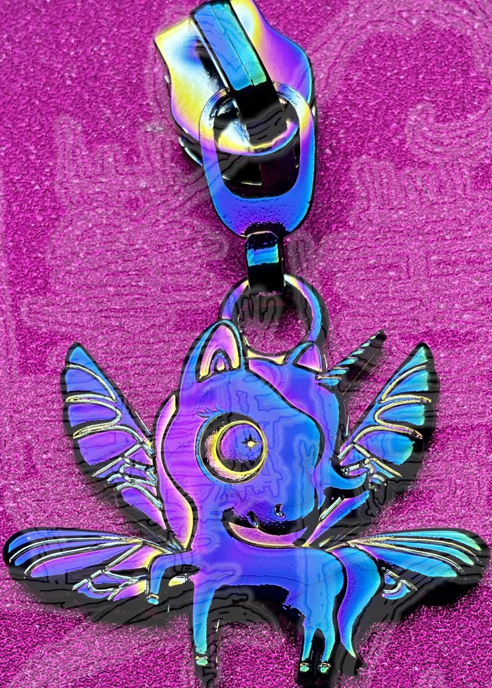 Winged Unicorn #5 Nylon Zipper Pull