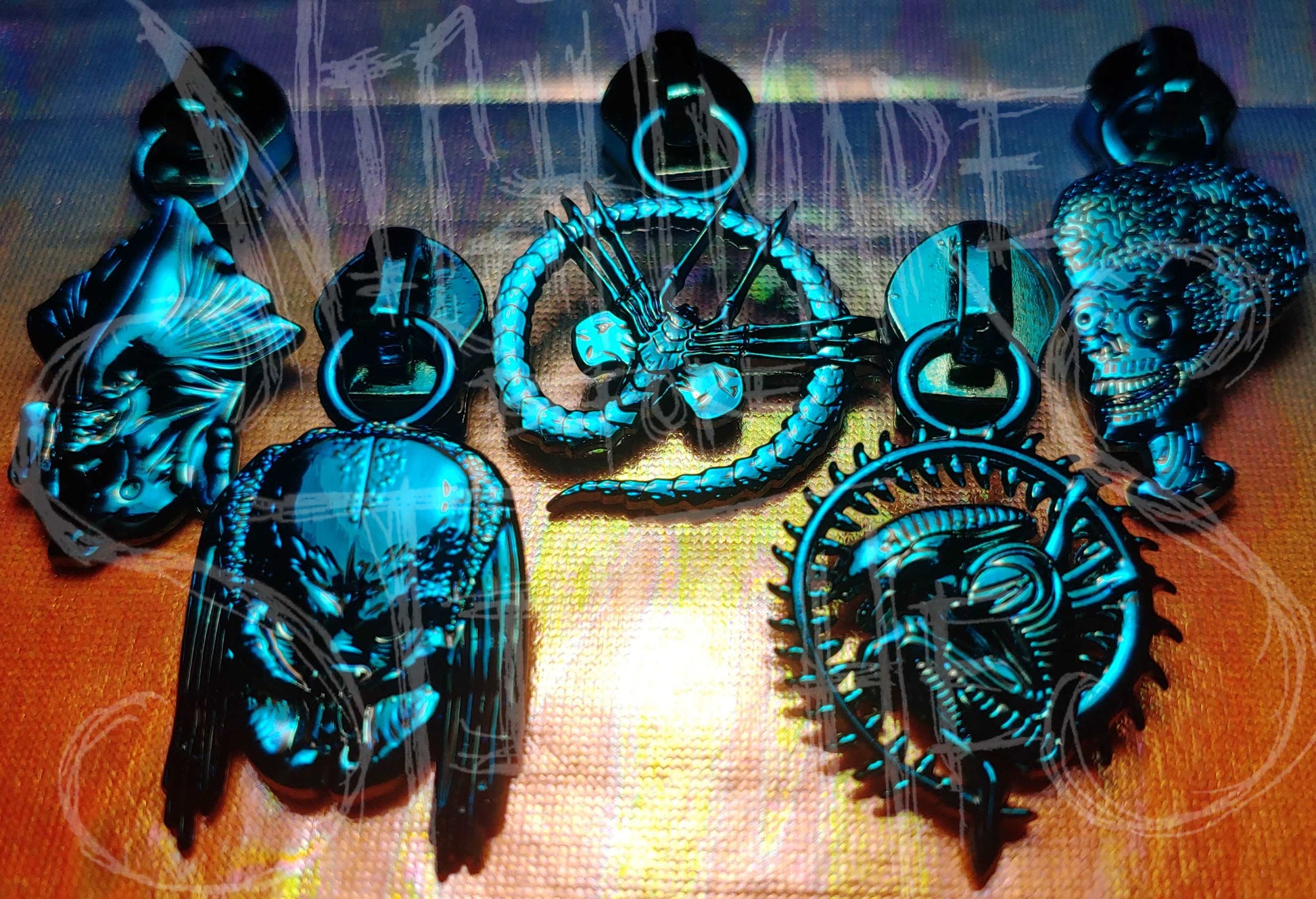 Aliens Nightmare Collector Pack #3 Nylon Zipper Pulls